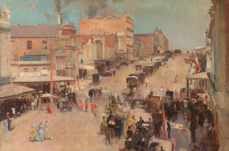 Allegro con brio, Bourke St. West by Tom Roberts,A3(16x12")Poster