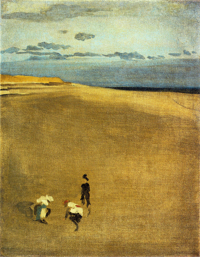 The Beach at Selsey Bill, vintage artwork by James Abbott McNeill Whistler, 12x8" (A4) Poster