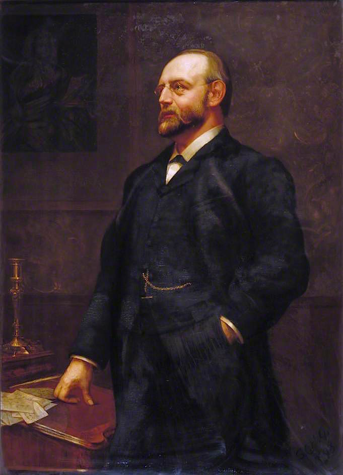 Sir Joseph Barnby , Musical Composer and Conductor, vintage artwork by Sigismund Christian Hubert Goetze, 12x8" (A4) Poster