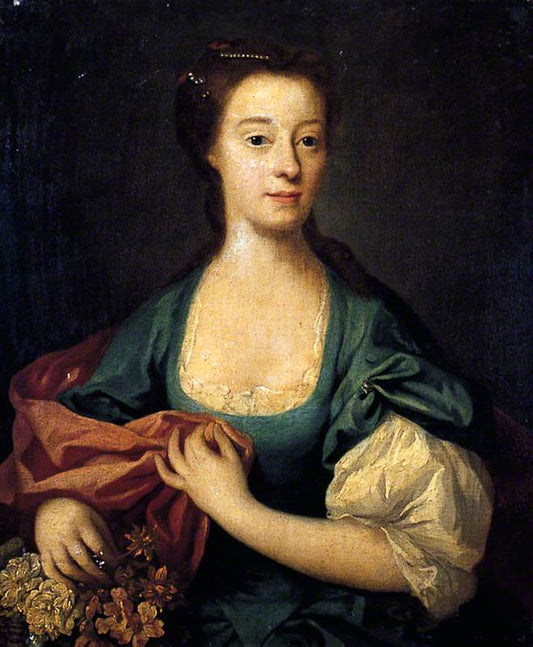 Portrait of Mrs Elizabeth Thompson, vintage artwork by Jacopo Amigoni, 12x8" (A4) Poster