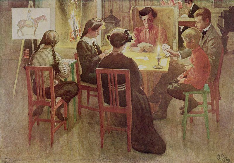 Christmas Holidays by Carl Larsson,A3(16x12")Poster