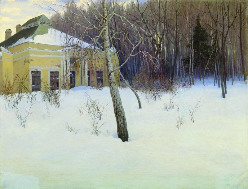 The Abandone House, vintage artwork by Stanislav Zhukovsky, 12x8" (A4) Poster