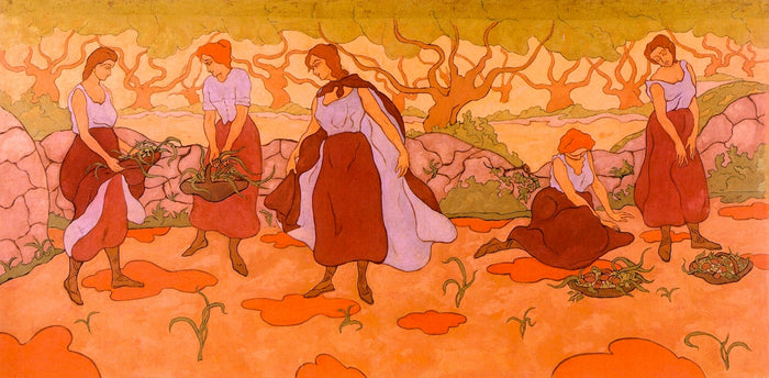 Five Woman at the Harvest by Paul Ranson,A3(16x12