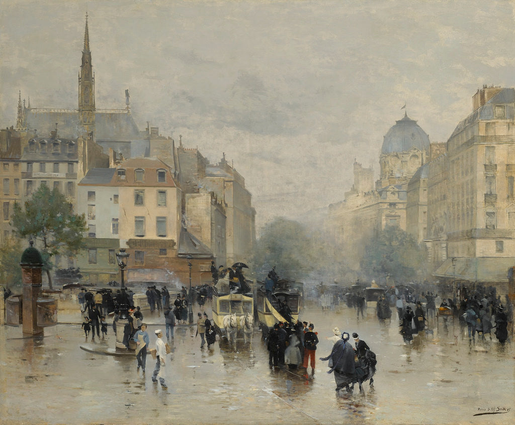 Après l’averse, vintage artwork by Alfred Smith, 12x8" (A4) Poster