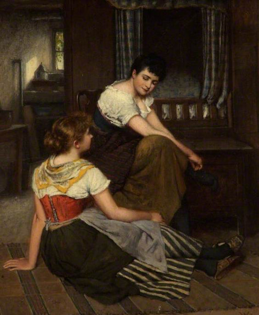 Morning Gossip, vintage artwork by Haynes King, 12x8" (A4) Poster