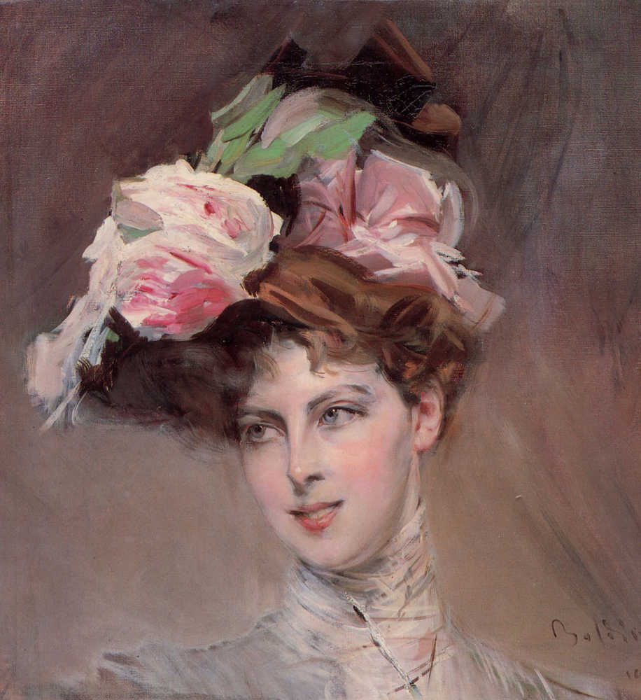 Beatrice Susanne Henriette van by landt, vintage artwork by Giovanni Boldini, 12x8" (A4) Poster