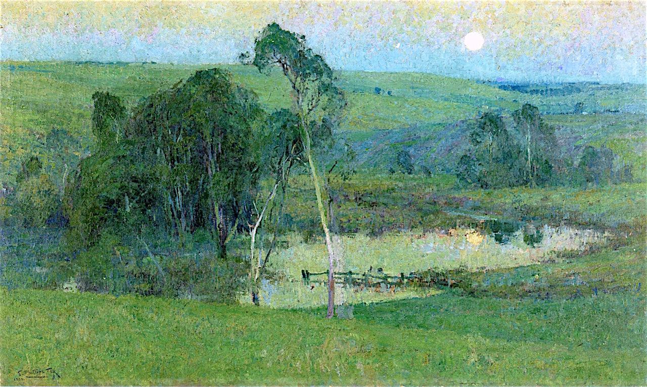 Moonrise, Heidelberg by Emanuel Phillips Fox,A3(16x12")Poster