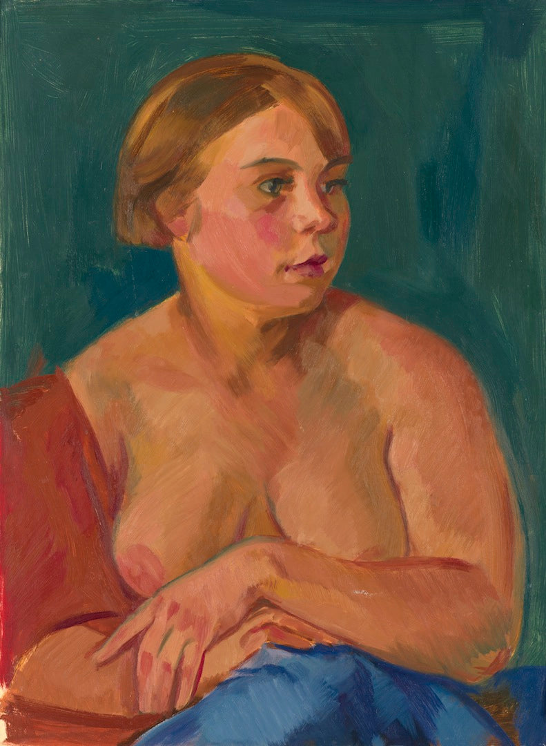 Young Nude, vintage artwork by Nikolai Tyrsa, 12x8" (A4) Poster