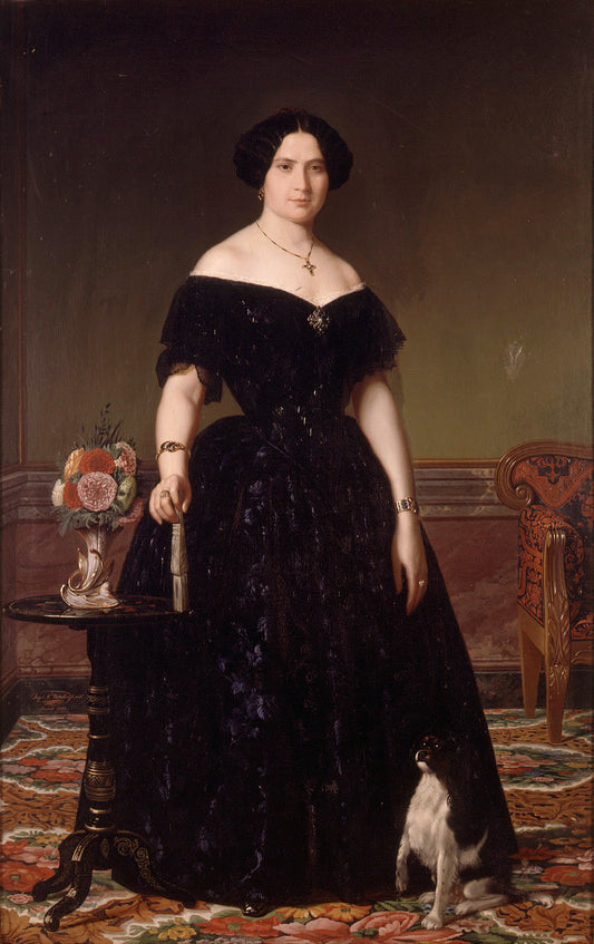 Portrait of Antonia Roca y Mestre, vintage artwork by Angel María Cortellini Hernández, A3 (16x12") Poster Print