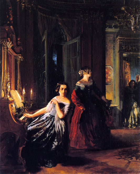 The Interruption, vintage artwork by Adolph von Menzel, A3 (16x12") Poster Print