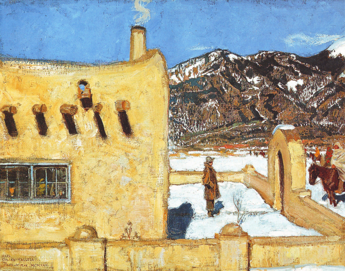 The Artist's Home At Taos, vintage artwork by Akseli Gallen-Kallela, 12x8" (A4) Poster