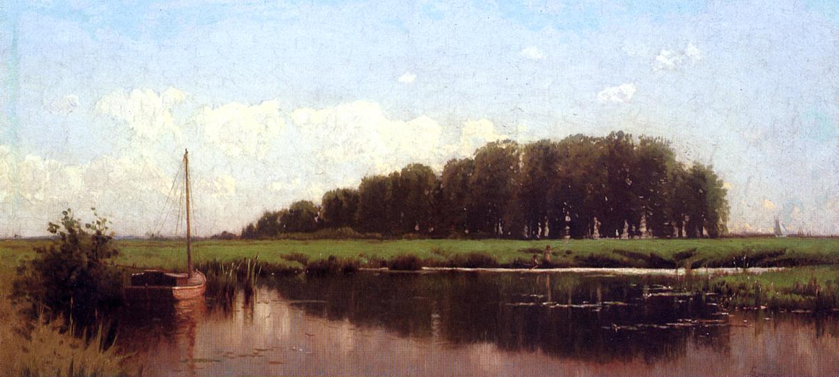 Duck Shooting on the Marshes, vintage artwork by Alfred Thompson Bricher, 12x8" (A4) Poster