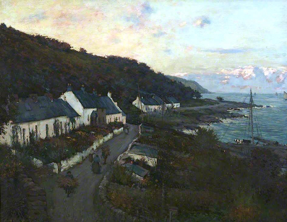 Corrie Village, Arran by Alfred Heaton Cooper,16x12(A3) Poster