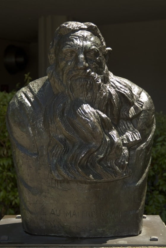Bust of Rodin, vintage artwork by Émile-Antoine Bourdelle, 12x8" (A4) Poster