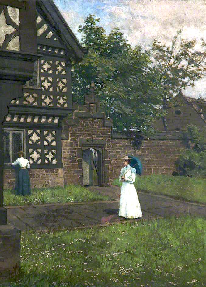Kenyon Peel Hall, Little Hulton, vintage artwork by Alfred Heaton Cooper, 12x8" (A4) Poster