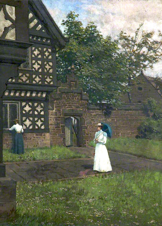 Kenyon Peel Hall, Little Hulton, vintage artwork by Alfred Heaton Cooper, 12x8" (A4) Poster