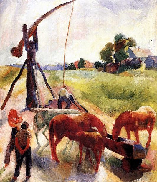 At the Draw Well by Karoly Patko,16x12(A3) Poster