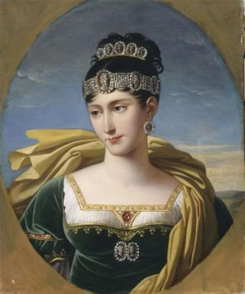 Pauline Bonaparte, vintage artwork by Robert Lefèvre, 12x8" (A4) Poster