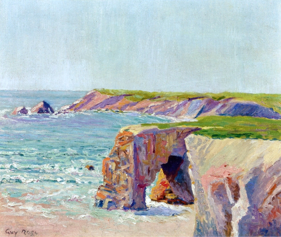 By the Sea, Cliff by Guy Orlando Rose,A3(16x12")Poster