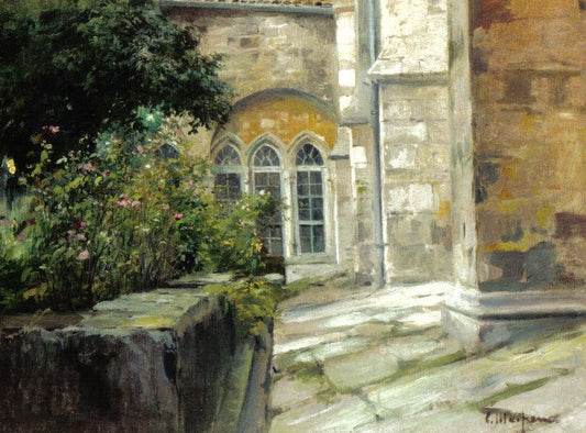 Claustro, vintage artwork by Eliseo Meifren i Roig, 12x8" (A4) Poster