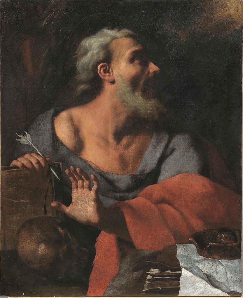 San Girolamo, vintage artwork by Alessandro Rosi, 12x8" (A4) Poster