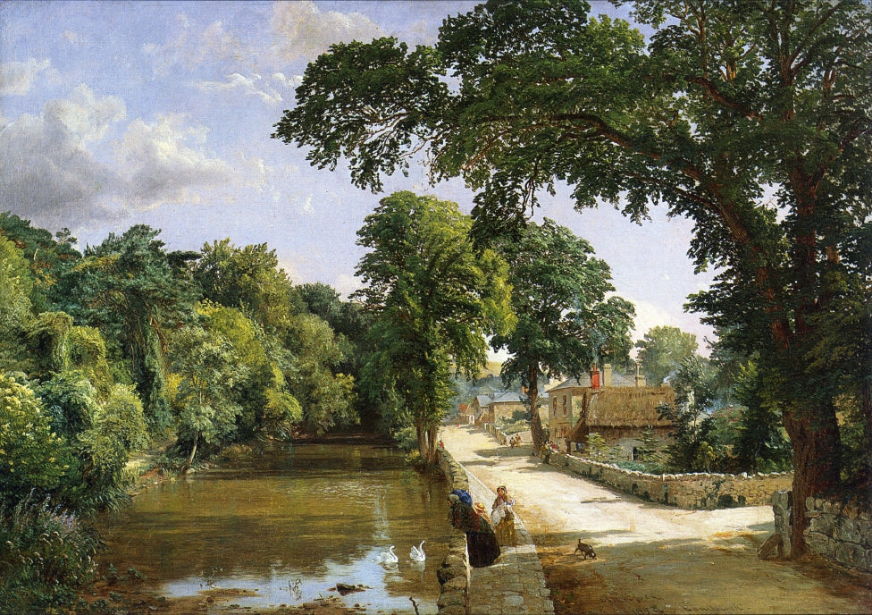 Bonchurch, Isle of Wight, vintage artwork by Jasper Francis Cropsey, 12x8" (A4) Poster