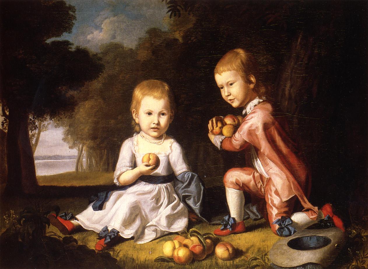 The Stewart Children, vintage artwork by Charles Willson Peale, 12x8" (A4) Poster