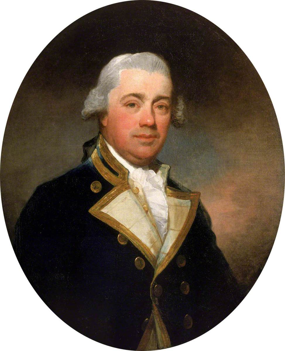 Captain John Harvey (1740–1794), vintage artwork by Gilbert Stuart, 12x8" (A4) Poster