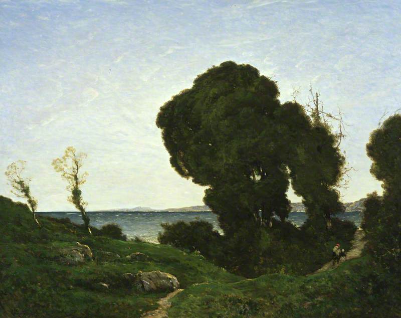 Sunshine on the Riviera, vintage artwork by Henri-Joseph Harpignies, A3 (16x12") Poster Print
