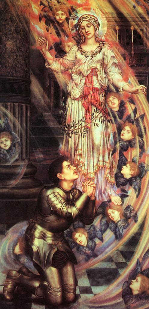 Our Lady of Peace, vintage artwork by Evelyn de Morgan, 12x8" (A4) Poster