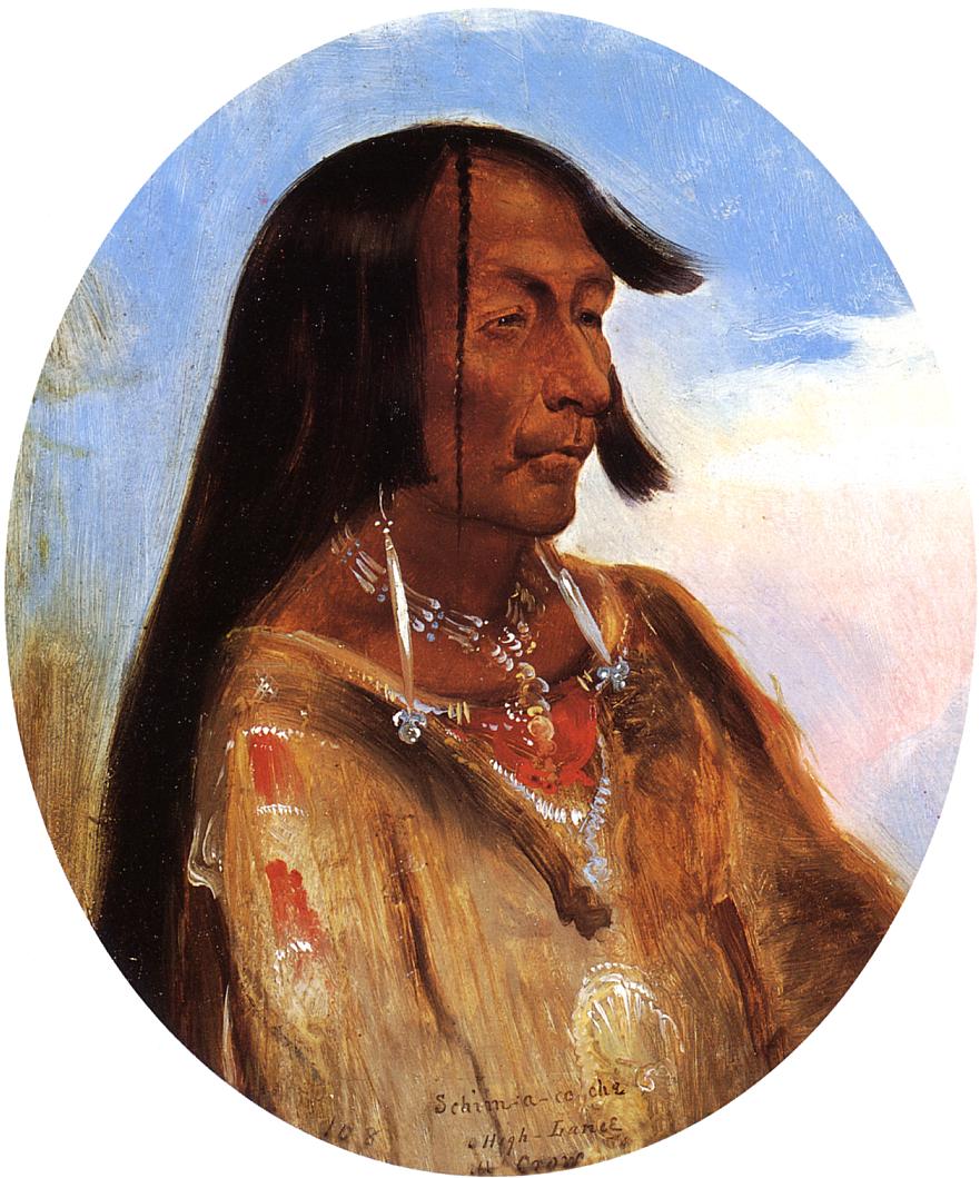 Schim-A-Cho-Che, Crow Chief, vintage artwork by Alfred Jacob Miller, A3 (16x12") Poster Print