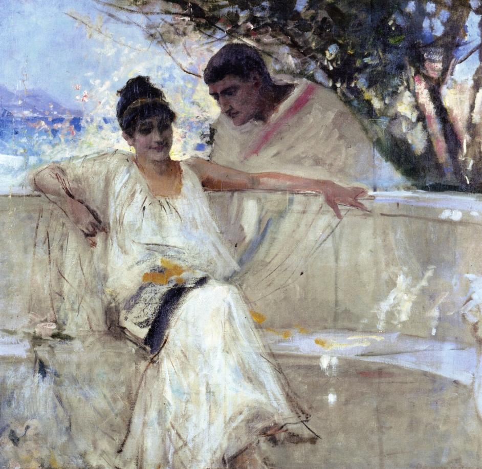 Horace and Lydia (study) by Albert Edelfelt,A3(16x12")Poster