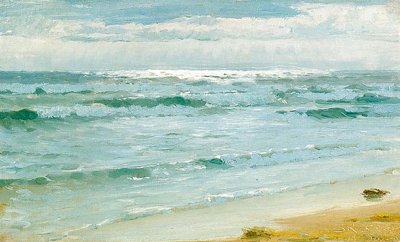 Sea at Skagen, vintage artwork by Peder Severin Kroyer, 12x8" (A4) Poster