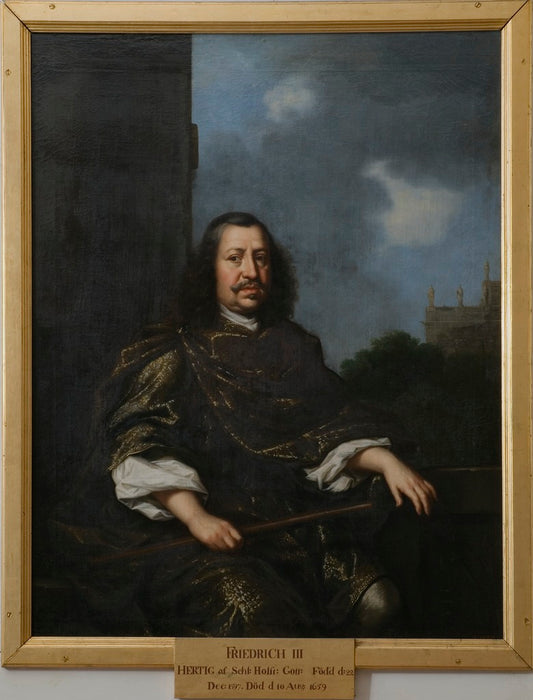 Fredrik III, vintage artwork by David Klocker Ehrenstrahl, 12x8" (A4) Poster
