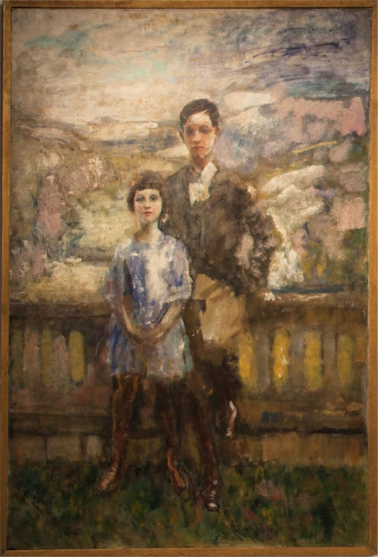 Annabelle and Michael McEvoy, vintage artwork by Ambrose McEvoy, 12x8" (A4) Poster