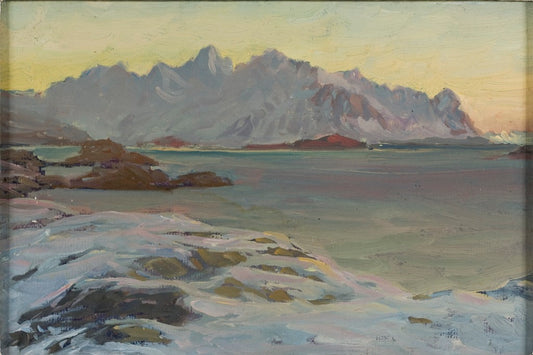 Mountains. Study from North Norway, vintage artwork by Anna Boberg, 12x8" (A4) Poster