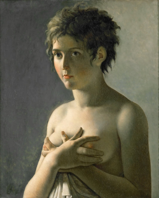 Jeune Fille en Buste, vintage artwork by Pierre-Narcisse Guerin, 12x8" (A4) Poster