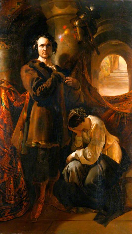 Macready as Werner, vintage artwork by Daniel Maclise, R.A., A3 (16x12") Poster Print