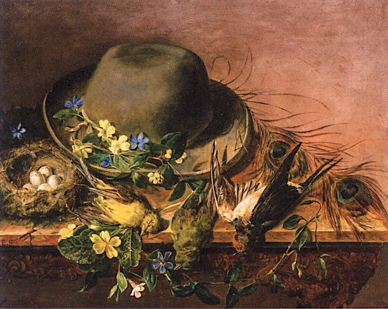 Still Life with Hat, Bird and Eggs by Emily Stannard,16x12(A3) Poster