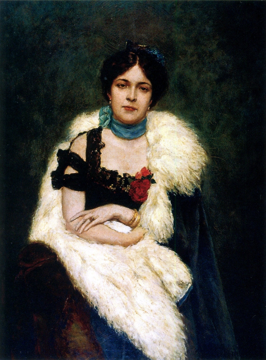 Portrait of Anna Svedomskaya, vintage artwork by Pavel Svedomsky, 12x8" (A4) Poster