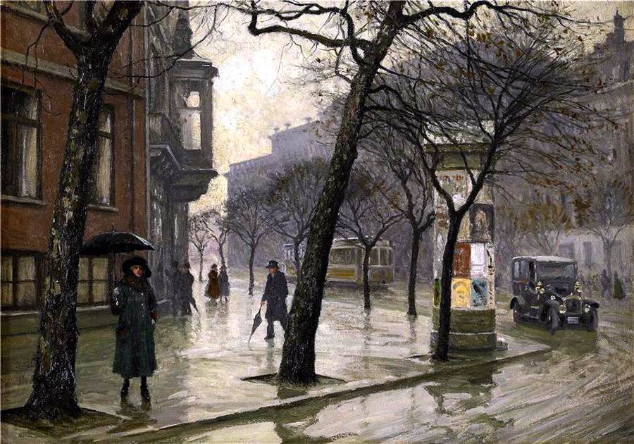 Rainy day by Paul-Gustave Fischer,A3(16x12")Poster