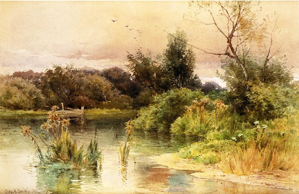Summer Inlet, vintage artwork by George Henry Smillie, 12x8" (A4) Poster