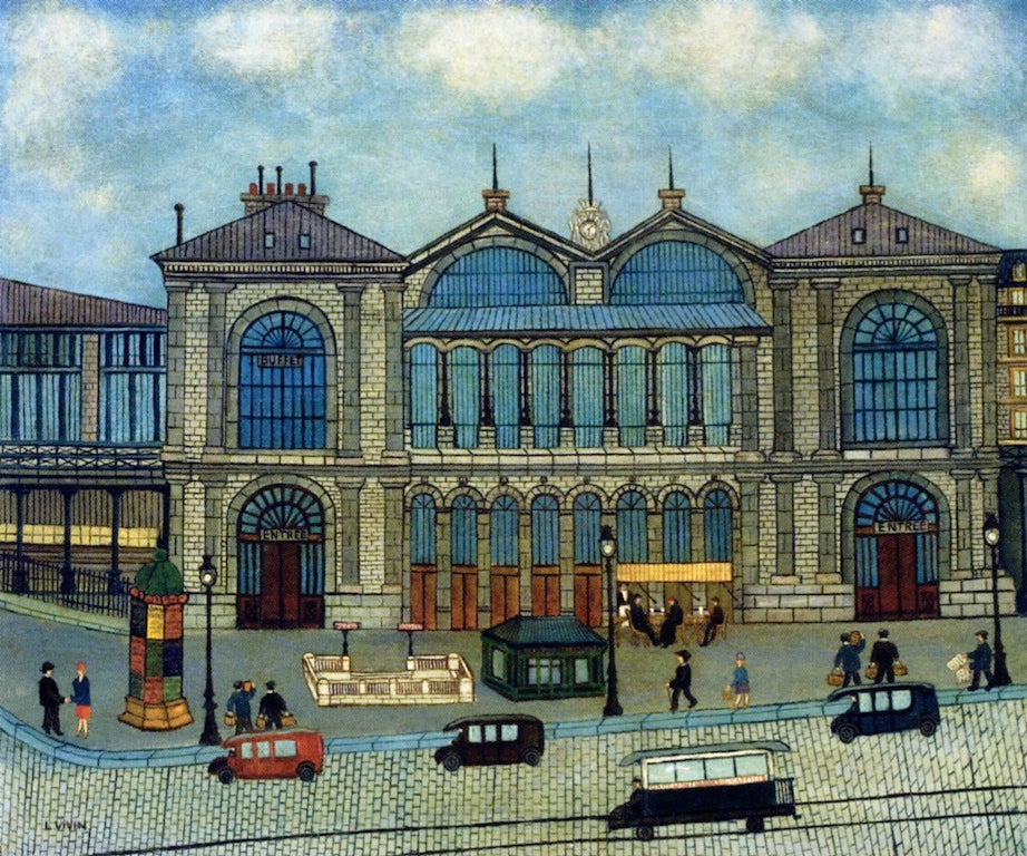 Gare Montparnasse, Paris by Louis Vivin,A3(16x12")Poster
