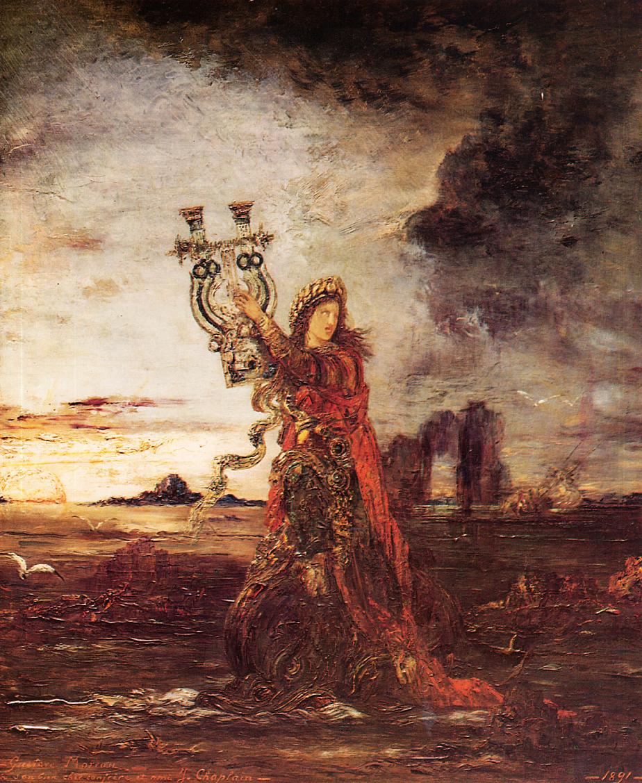 Arion, vintage artwork by Gustave Moreau, 12x8" (A4) Poster