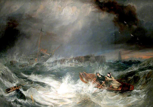 Grace Darling, vintage artwork by John Wilson Carmichael, A3 (16x12") Poster Print