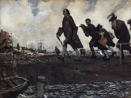 Peter I, vintage artwork by Valentin Serov, 12x8" (A4) Poster