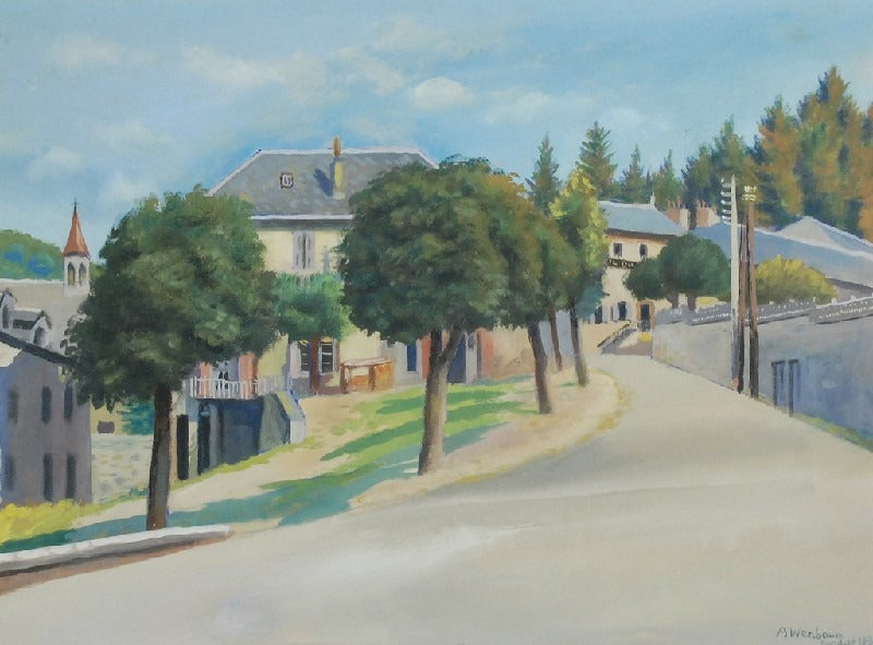 Midday in Condat, vintage artwork by Abraham Weinbaum, 12x8" (A4) Poster