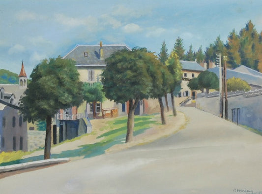 Midday in Condat, vintage artwork by Abraham Weinbaum, 12x8" (A4) Poster