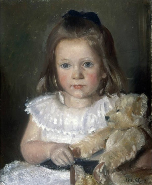 Teddy's company, vintage artwork by Michael Peter Ancher, 12x8" (A4) Poster