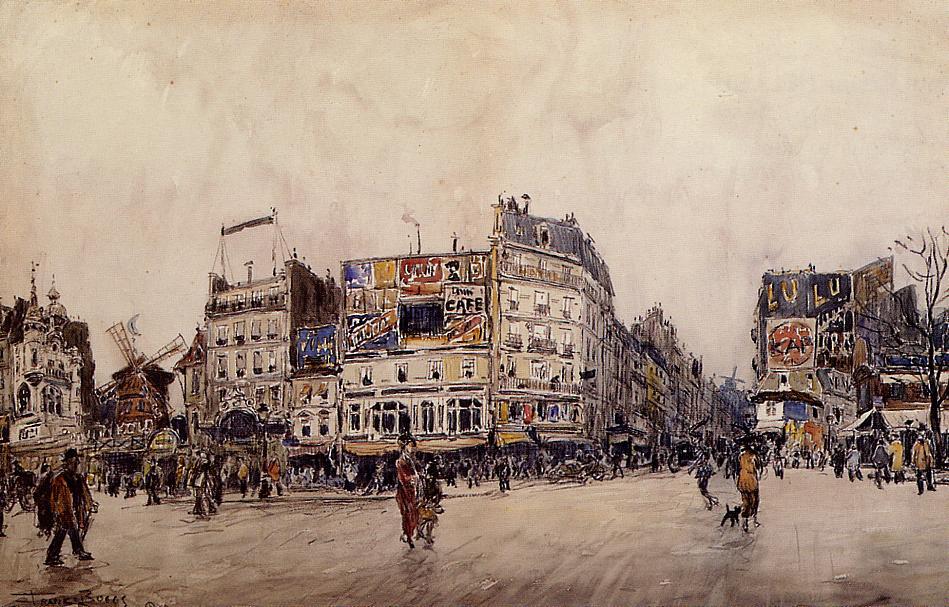 ue Lepic as Seen from the Place Blanche by Frank Myers Boggs,A3(16x12")Poster